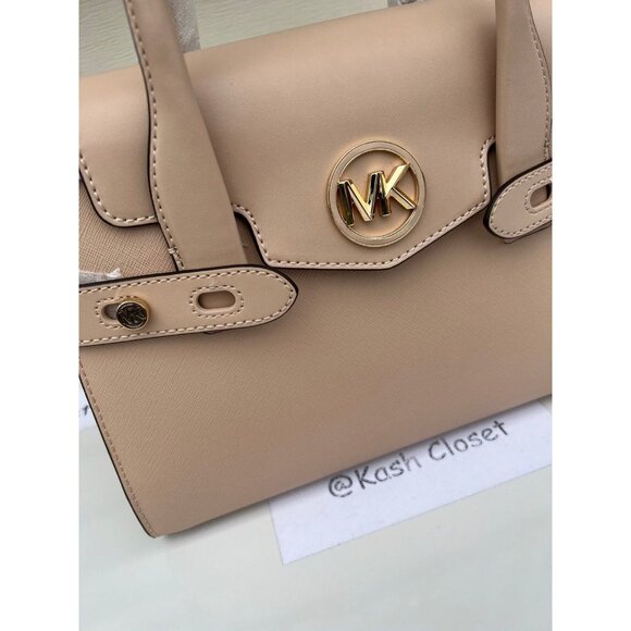Michael Kors satchel bag carmen medium flap purse buff - Picture 9 of 12